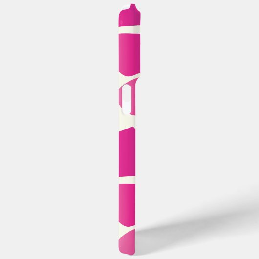 Coques Case-Mate iPhone Monogramme moderne rose et ivoire Giraffe Motif (Verso / Droite)