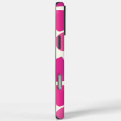 Coques Case-Mate iPhone Monogramme moderne rose et ivoire Giraffe Motif (Verso / Droite)