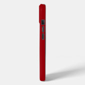 Coques Case-Mate iPhone Monogramme moderne rouge (Verso / Gauche)