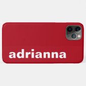 Coques Case-Mate iPhone Monogramme Moderne Rouge (Dos (Horizontal))