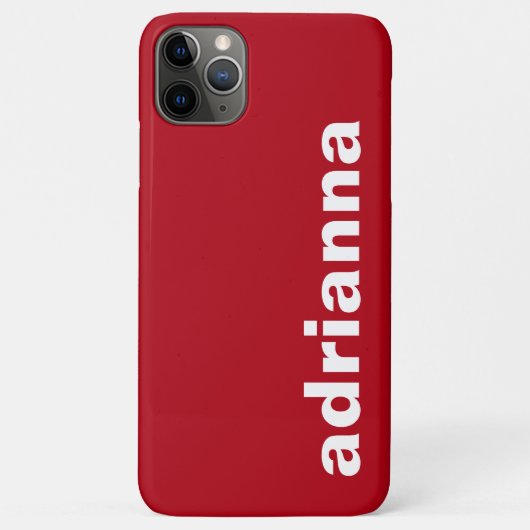 Coques Case-Mate iPhone Monogramme Moderne Rouge (Dos)