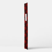 Coques Case-Mate iPhone Monogramme moderne rouge noir Motif incliné Imprim (Verso / Droite)