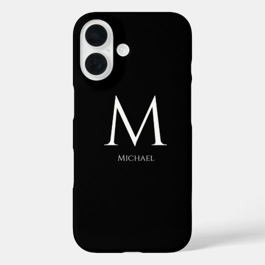 Coques Case-Mate iPhone Monogramme moderne simple (Verso)