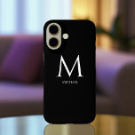 Coques iPhone 16 Monogramme moderne simple<br><div class="desc">Ce coque iPhone 16 allie simplicité et esthétique moderne pour un look élégant et sophistiqué. Conçu pour ceux qui apprécient l'élégance sobre, le design présente un monogramme minimaliste dans une police contemporaine propre, avec le prénom clairement affiché sous le monogramme. La disposition assure une touche personnelle élégante tout en conservant...</div>