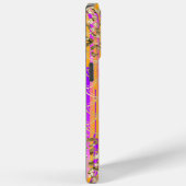 Coques Case-Mate iPhone Monogramme Moderne Sirène Paillettes Violet Orange (Verso / Droite)