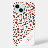 Coques Case-Mate iPhone Monogramme Moderne Terrazzo Mosaic Motif (Verso)