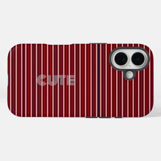 Coques Case-Mate iPhone Monogramme moderne trié (Verso (horizontal))