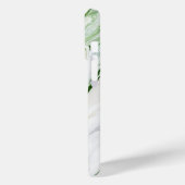Coques Case-Mate iPhone Monogramme Moderne Vert Blanc Style Personnalisé (Verso / Gauche)