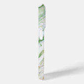 Coques Case-Mate iPhone Monogramme Moderne Vert Blanc Style Personnalisé (Verso / Droite)