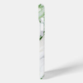 Coques Case-Mate iPhone Monogramme Moderne Vert Blanc Style Personnalisé (Verso / Gauche)