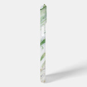 Coques Case-Mate iPhone Monogramme Moderne Vert Blanc Style Personnalisé (Verso / Droite)