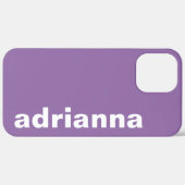 Coques Case-Mate iPhone Monogramme Moderne Violet (Verso / Droite)