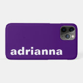 Coques Case-Mate iPhone Monogramme Moderne Violet (Dos (Horizontal))