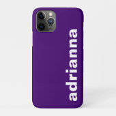 Coques Case-Mate iPhone Monogramme Moderne Violet (Dos)