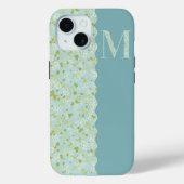 COQUES Case-Mate iPhone MONOGRAMME MOMENT M ACQUA PETITES FLEURS (Verso)