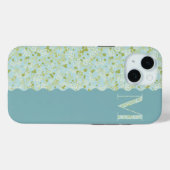 COQUES Case-Mate iPhone MONOGRAMME MOMENT M ACQUA PETITES FLEURS (Verso (horizontal))
