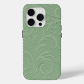 Coques Case-Mate iPhone Monogramme monochromatique vert Sage (Verso)