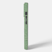 Coques Case-Mate iPhone Monogramme monochromatique vert Sage (Verso / Gauche)