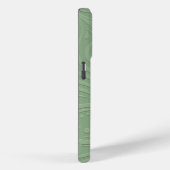 Coques Case-Mate iPhone Monogramme monochromatique vert Sage (Verso / Droite)