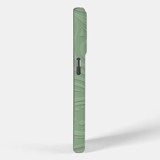 Coques Case-Mate iPhone Monogramme monochromatique vert Sage (Verso / Droite)