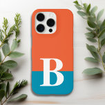 Coques iPhone 16 Pro Monogramme Monogramme Simple Moderne Orange Bleu<br><div class="desc">Monogram Monogrammed Simple Modern Orange Blue Phone 16 Pro Coque dispose de votre initiale personnalisée sur un arrière - plan orange et bleu colorblock. Personnalisez en modifiant le texte dans la zone de texte fournie. La personnalisation permet de modifier la couleur de la police et de la police. Parfait comme...</div>