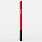 Coques Case-Mate iPhone Monogramme Monogramme Simple moderne rouge noir (Dos/Droite)