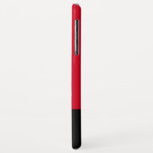 Coques Case-Mate iPhone Monogramme Monogramme Simple moderne rouge noir (Dos/Gauche)