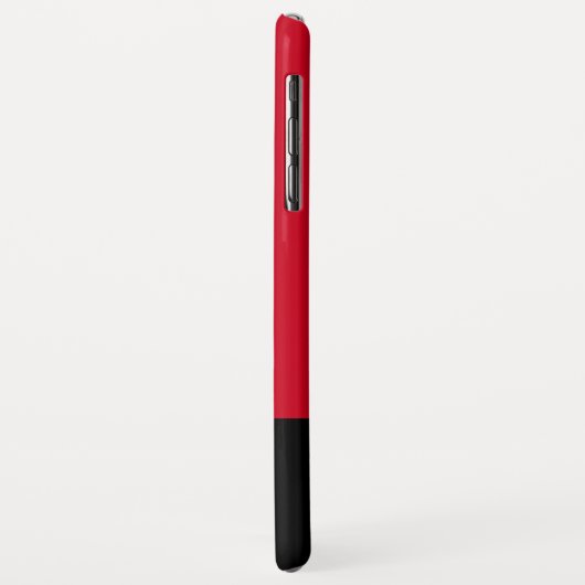 Coques Case-Mate iPhone Monogramme Monogramme Simple moderne rouge noir (Dos/Gauche)