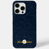 Coques Case-Mate iPhone Monogramme motif abstrait moderne marine (Verso)