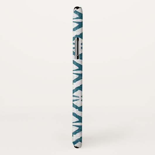 Coques Case-Mate iPhone Monogramme| Motif bleu d'Amadora (Dos/Droite)