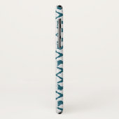 Coques Case-Mate iPhone Monogramme| Motif bleu d'Amadora (Dos/Gauche)