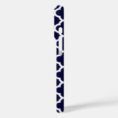 Coques Case-Mate iPhone Monogramme Motif bleu et blanc de la marine (Verso / Gauche)