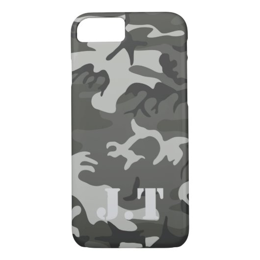 Coques Case-Mate iPhone Monogramme Motif de Camouflage urbain (Dos)