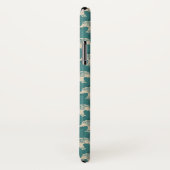 Coques Case-Mate iPhone Monogramme| Motif de la Caravane Turquoise éléphan (Dos/Droite)