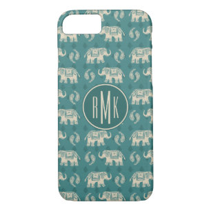Case-Mate iPhone Case Monogramme Motif de la Caravane Turquoise éléphan