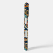 Coques Case-Mate iPhone Monogramme Motif de la marine Blue Gold Celestial  (Verso / Droite)