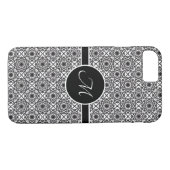Coques Case-Mate iPhone Monogramme Motif de noeud Celtique monochrome (Dos (Horizontal))