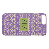 Coques Case-Mate iPhone Monogramme Motif de purple Grunge (Dos (Horizontal))