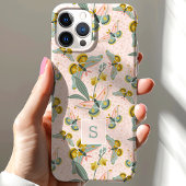 Coques Case-Mate iPhone Monogramme Motif De Taches Roses Et Daffodiques