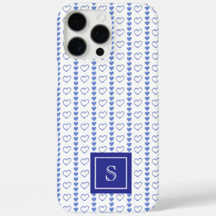 Coques iPhone 16 Pro Max Monogramme Motif des rayures cardiaques du pays