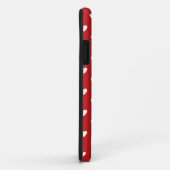 Coques Case-Mate iPhone Monogramme Motif du coeur rouge (Dos/Droite)