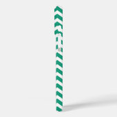 Coques Case-Mate iPhone Monogramme Motif Emerald Green & Blue Zigzags (Verso / Gauche)