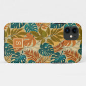 Coques Case-Mate iPhone Monogramme Motif Feuille tropical (Dos (Horizontal))