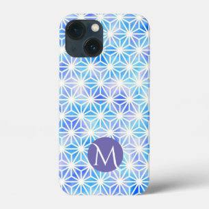 Case-Mate iPhone Case Monogramme Motif géométrique bleu glace