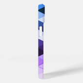 Coques Case-Mate iPhone Monogramme motif géométrique triangle bleu violet (Verso / Droite)