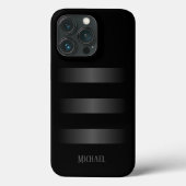 Coques Case-Mate iPhone Monogramme Motif Gris Noir  (Verso)