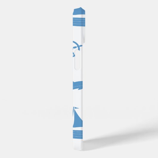 Coques Case-Mate iPhone Monogramme Motif nautique (Verso / Droite)