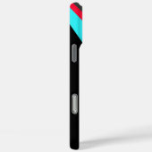 Coques Case-Mate iPhone Monogramme Motif noir bleu rouge gris (Verso / Droite)