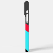 Coques Case-Mate iPhone Monogramme Motif noir bleu rouge gris (Verso / Gauche)