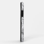 Coques Case-Mate iPhone Monogramme Motif noir et blanc (Dos/Droite)